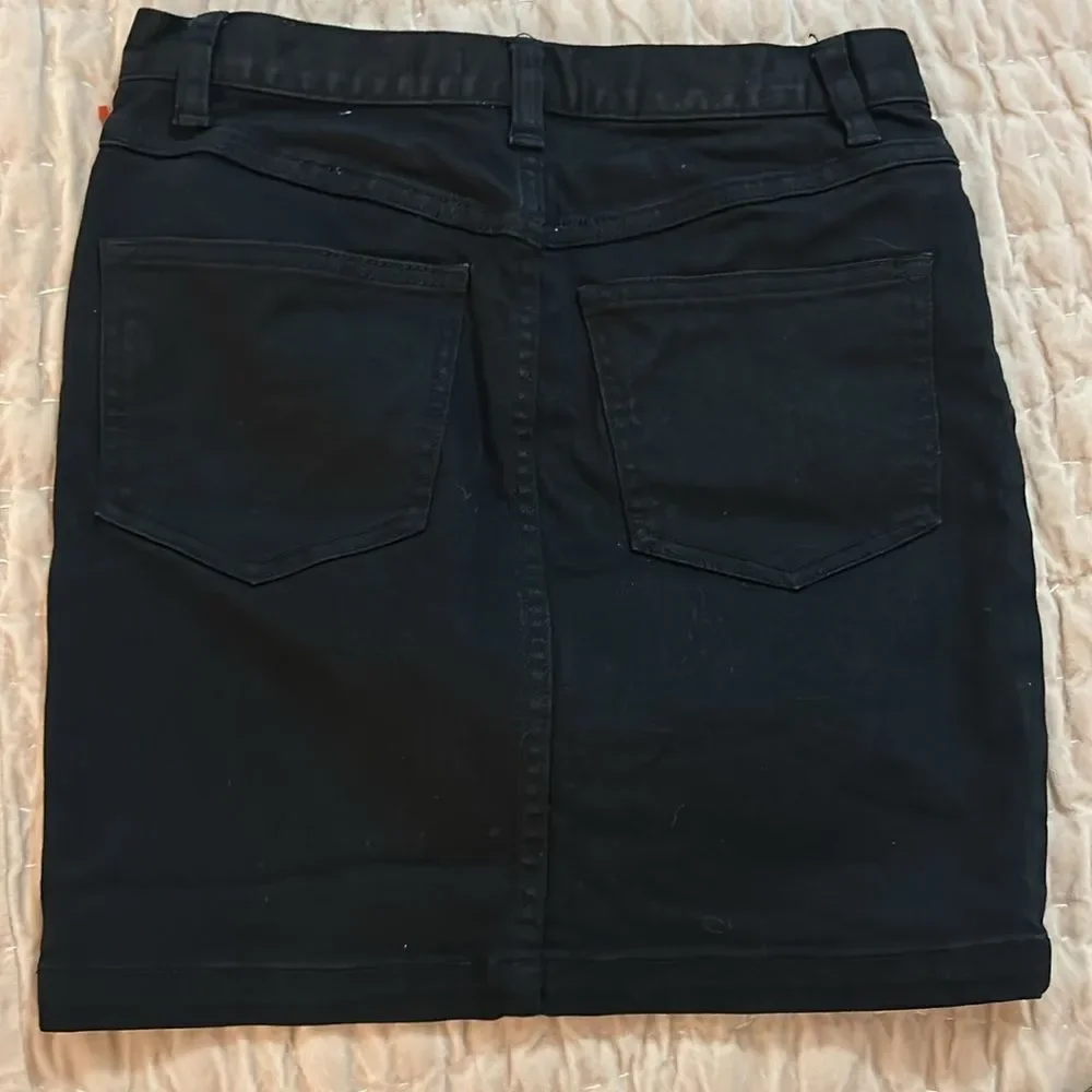 Free People Black Mini Skirt stretchy denim size 0